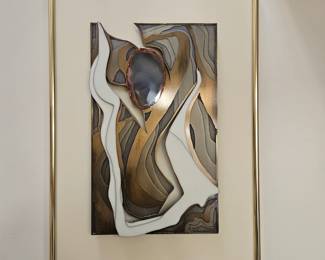 Betty Levinson Mixed Media Relief 28" × 20"