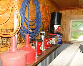 Zig Zag cans and funnels.  It's a great combination