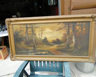 Vintage frame and painting