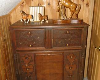 Antique dresser and some horses too
