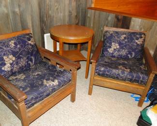Pair of really cool chairs, and really cool round table