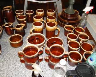 Hull brown glazed pottery