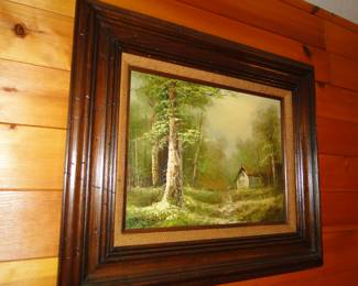 Woodland framed art piece