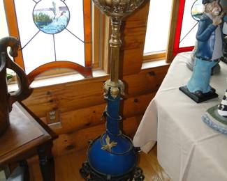 Tall Victorian style banquet floor lamp