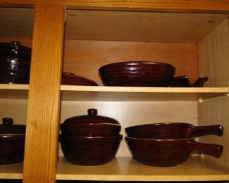 Brown stoneware pieces