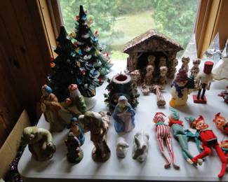 All kinds of Christmas vintage, in the dark