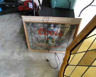 Coor light up sign, and yes the light does work
