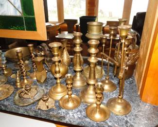 Brass candle sticks