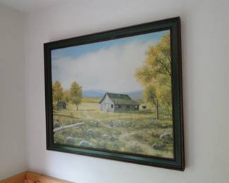 Vintage wooden framed print