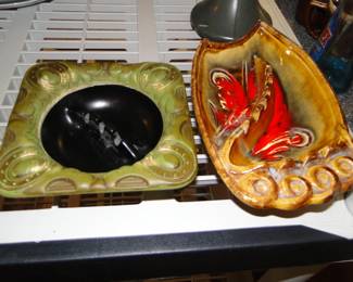 Vintage art deco ashtrays