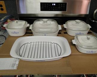 Cornflower blue Corning Ware