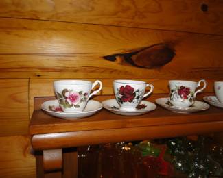 Back to the teacups, these are in floral patterns
