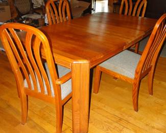 Wooden table and chair set