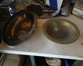 Brass and metal ashtrays