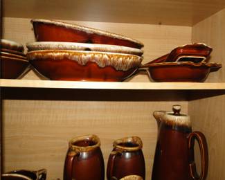 Serving platters and other serving items for coffee, tea, cream, or milk.  Or vodka.