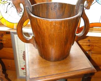 Romweber Viking Oak Horsehead Waste Basket