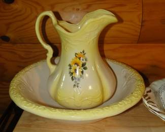 Vintage bowl and pitcher