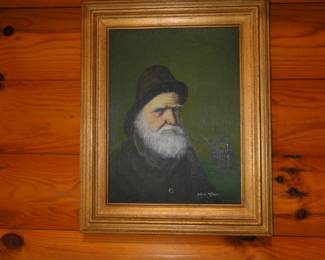 Mean old grumpy guy in a frame