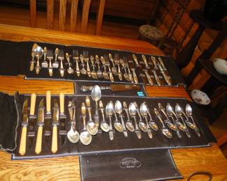 Silverware Set.  Plated.  Stainless Steel, vintage no tarnish
