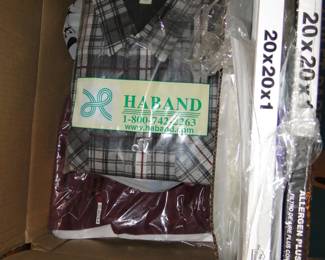 Also women's clothing and some furnace filters too