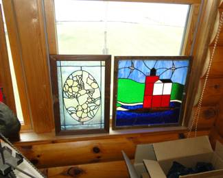 Stained glass pieces