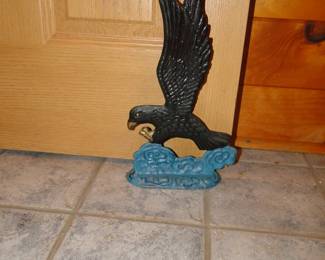 Vintage cast iron eagle door stop