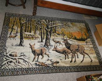 Very large deer tapestry