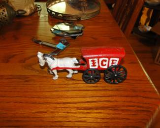 Cast iron ICE Cart toy