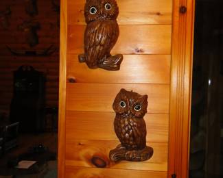 Pair of vintage owls