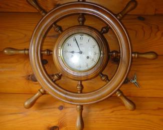 Ships wheel clock