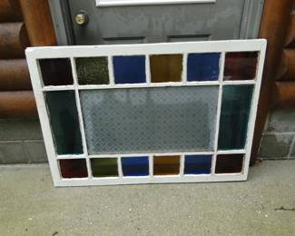Very large, multi colored stained glass window