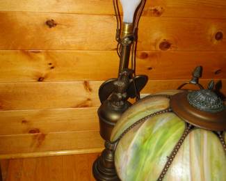 More vintage lamps and stained glass shades