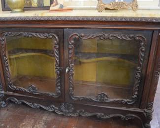 Antique Rococo Style Display Cabinet/Buffet