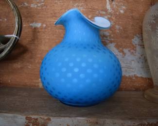 Hand Blown Rain Drop Satin Vase