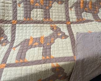 Another View of Antique Giddap, A Very Democratic Donkey Folk Quilt