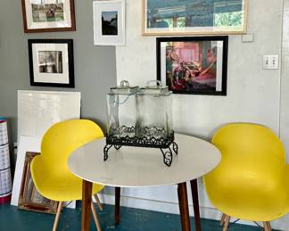 Table and two chairs