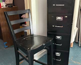 Chair and nice file cabinet