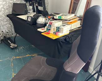 Desk chair and darkroom misc