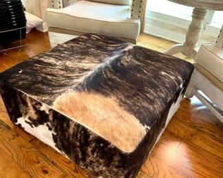 PRESALE - AUTHENTIC COWHIDE OTTOMAN **. $ 500.00 ***