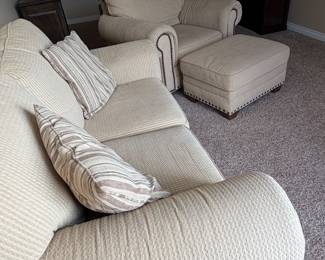 Bassett Loveseat, Chair & Ottoman