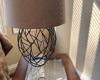 2 lamps and 2 end tables