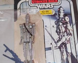 Many original Star Wars figures with card backs many never played with