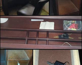 Beautiful desk electrical outlet locking drawers