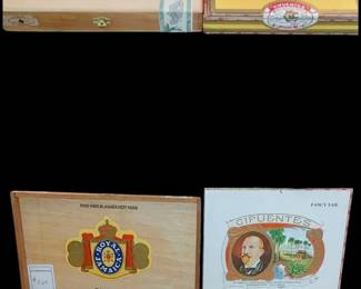 Wooden cigar boxes