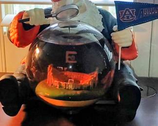 Mr Christmas water globe Auburn University Santa