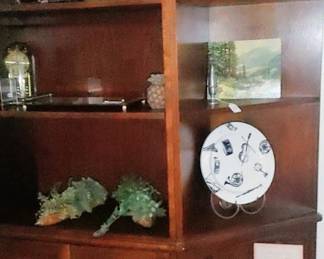 Large three-piece bookcase includes two Corner cabinets