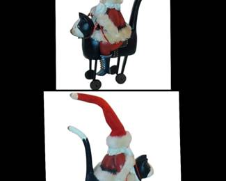 RARE 2005 Fiddlestix Penny Lane Santa Riding on A Cat on Wheels 