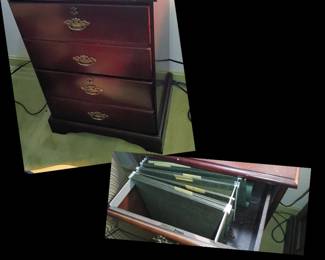 Chippendale Style hanging file cabinet