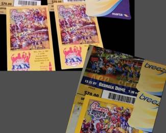 (2) 2007 Chick-Fil-A Bowl 12/31/07 Auburn vs Clemson Official Full Tickets & Lanyard