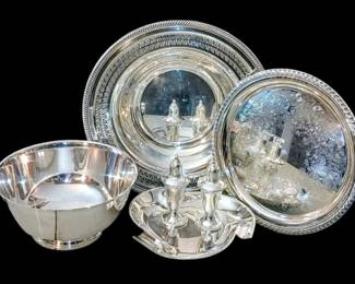 Sterling silver plated serving pieces